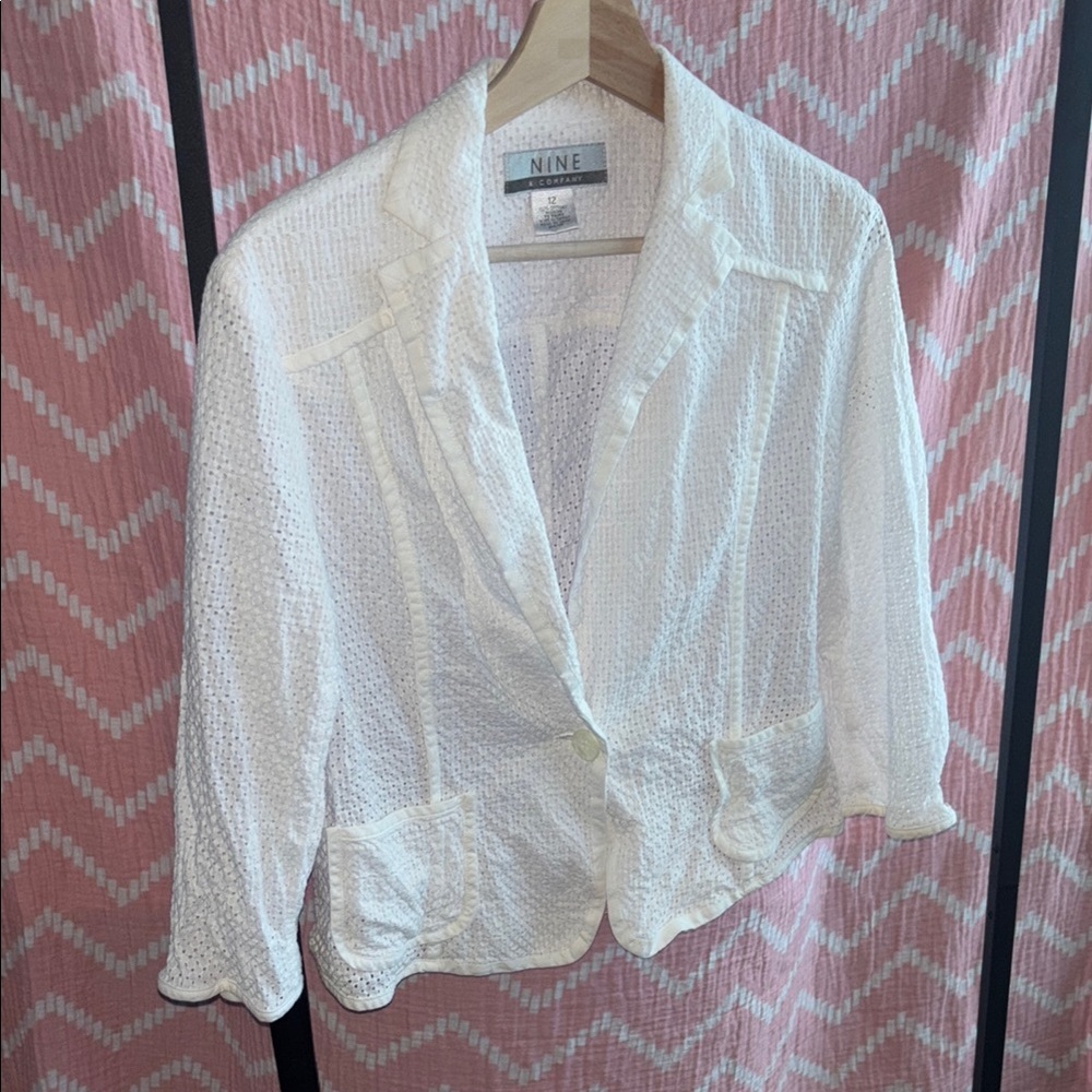 Lightweight White Summer Blazer